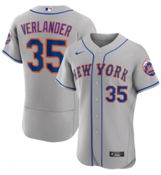 Men New York Mets Justin Verlander #35 Gray Cool Base Stitched MLB jersey Men New York Mets Justin Verlander #35 Gray Cool Base Stitched MLB jersey