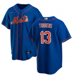 Men New York Mets Luis Torrens 13 Blue Cool Base Stitched Jersey Men New York Mets Luis Torrens 13 Blue Cool Base Stitched Jersey