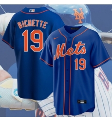 Men New York Mets Nike Bo Bichette #19 BlueStitched Player Jersey