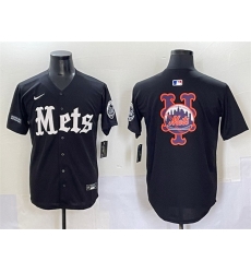 Men New York Mets Team Big Logo Black 27Gotham Gothic Edition 27 Vapor Premier Limited Stitched Baseball Jersey 12 Men New York Mets Team Big Logo Black 27Gotham Gothic Edition 27 Vapor Premier Limited Stitched Baseball Jersey 12