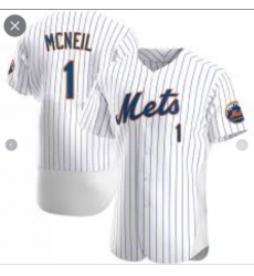 Men Nike New York Mets #1 Jeff McNeil White Flex Base Stitched Jersey Men Nike New York Mets #1 Jeff McNeil White Flex Base Stitched Jersey