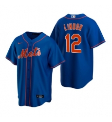 Men Nike New York Mets Francisco Lindor Blue Cool Base Stitched Jersey Men Nike New York Mets Francisco Lindor Blue Cool Base Stitched Jersey