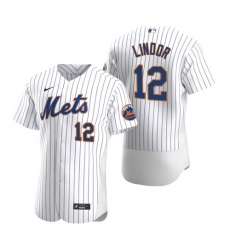 Men Nike New York Mets Francisco Lindor White Flex Base Stitched Jersey Men Nike New York Mets Francisco Lindor White Flex Base Stitched Jersey