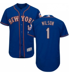 Mens Majestic New York Mets 1 Mookie Wilson RoyalGray Alternate Flex Base Authentic Collection MLB Jersey Mens Majestic New York Mets 1 Mookie Wilson RoyalGray Alternate Flex Base Authentic Collection MLB Jersey