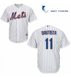 Mens Majestic New York Mets 11 Jose Bautista Replica White Home Cool Base MLB Jersey Mens Majestic New York Mets 11 Jose Bautista Replica White Home Cool Base MLB Jersey