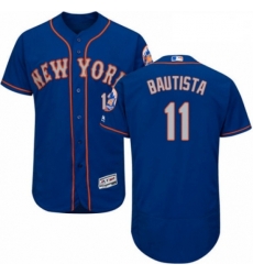 Mens Majestic New York Mets 11 Jose Bautista RoyalGray Alternate Flex Base Authentic Collection MLB Jersey Mens Majestic New York Mets 11 Jose Bautista RoyalGray Alternate Flex Base Authentic Collection MLB Jersey