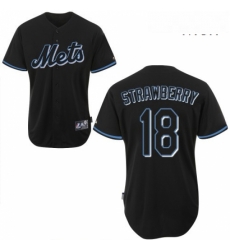 Mens Majestic New York Mets 18 Darryl Strawberry Authentic Black Fashion MLB Jersey Mens Majestic New York Mets 18 Darryl Strawberry Authentic Black Fashion MLB Jersey