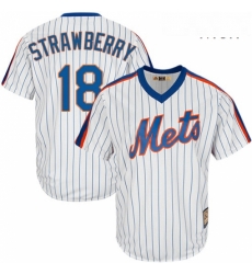Mens Majestic New York Mets 18 Darryl Strawberry Replica White Cooperstown MLB Jersey Mens Majestic New York Mets 18 Darryl Strawberry Replica White Cooperstown MLB Jersey