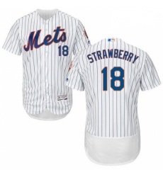 Mens Majestic New York Mets 18 Darryl Strawberry White Home Flex Base Authentic Collection MLB Jersey Mens Majestic New York Mets 18 Darryl Strawberry White Home Flex Base Authentic Collection MLB Jersey
