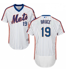 Mens Majestic New York Mets 19 Jay Bruce White Alternate Flex Base Authentic Collection MLB Jersey Mens Majestic New York Mets 19 Jay Bruce White Alternate Flex Base Authentic Collection MLB Jersey