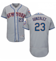 Mens Majestic New York Mets 23 Adrian Gonzalez Grey Road Flex Base Authentic Collection MLB Jersey Mens Majestic New York Mets 23 Adrian Gonzalez Grey Road Flex Base Authentic Collection MLB Jersey