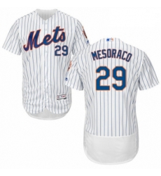 Mens Majestic New York Mets 29 Devin Mesoraco White Home Flex Base Authentic Collection MLB Jersey Mens Majestic New York Mets 29 Devin Mesoraco White Home Flex Base Authentic Collection MLB Jersey