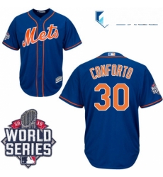 Mens Majestic New York Mets 30 Michael Conforto Replica Royal Blue Alternate Home Cool Base 2015 World Series MLB Jersey Mens Majestic New York Mets 30 Michael Conforto Replica Royal Blue Alternate Home Cool Base 2015 World Series MLB Jersey