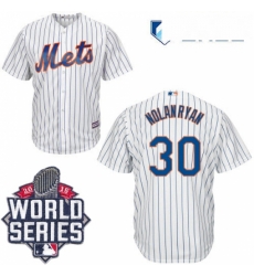 Mens Majestic New York Mets 30 Nolan Ryan Replica White Home Cool Base 2015 World Series MLB Jersey Mens Majestic New York Mets 30 Nolan Ryan Replica White Home Cool Base 2015 World Series MLB Jersey