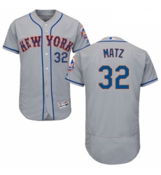 Mens Majestic New York Mets 32 Steven Matz Grey Road Flex Base Authentic Collection MLB Jersey Mens Majestic New York Mets 32 Steven Matz Grey Road Flex Base Authentic Collection MLB Jersey