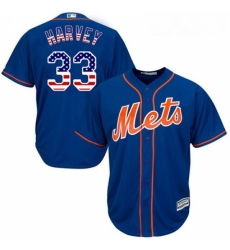 Mens Majestic New York Mets 33 Matt Harvey Authentic Royal Blue USA Flag Fashion MLB Jersey Mens Majestic New York Mets 33 Matt Harvey Authentic Royal Blue USA Flag Fashion MLB Jersey