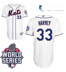 Mens Majestic New York Mets 33 Matt Harvey Authentic White Alternate Cool Base 2015 World Series MLB Jersey Mens Majestic New York Mets 33 Matt Harvey Authentic White Alternate Cool Base 2015 World Series MLB Jersey
