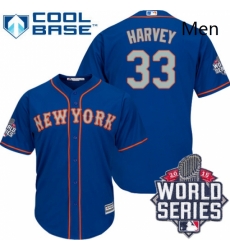 Mens Majestic New York Mets 33 Matt Harvey Replica Royal Blue Alternate Road Cool Base 2015 World Series MLB Jersey Mens Majestic New York Mets 33 Matt Harvey Replica Royal Blue Alternate Road Cool Base 2015 World Series MLB Jersey