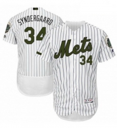 Mens Majestic New York Mets 34 Noah Syndergaard White Memorial Day Authentic Collection Flex Base MLB Jersey Mens Majestic New York Mets 34 Noah Syndergaard White Memorial Day Authentic Collection Flex Base MLB Jersey