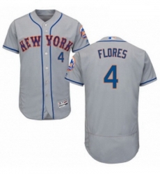 Mens Majestic New York Mets 4 Wilmer Flores Grey Road Flex Base Authentic Collection MLB Jersey Mens Majestic New York Mets 4 Wilmer Flores Grey Road Flex Base Authentic Collection MLB Jersey