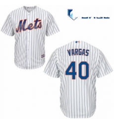 Mens Majestic New York Mets 40 Jason Vargas Replica White Home Cool Base MLB Jersey Mens Majestic New York Mets 40 Jason Vargas Replica White Home Cool Base MLB Jersey