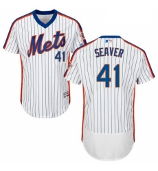Mens Majestic New York Mets 41 Tom Seaver White Alternate Flex Base Authentic Collection MLB Jersey Mens Majestic New York Mets 41 Tom Seaver White Alternate Flex Base Authentic Collection MLB Jersey
