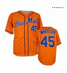 Mens Majestic New York Mets 45 Zack Wheeler Replica Orange Los Mets Cool Base MLB Jersey Mens Majestic New York Mets 45 Zack Wheeler Replica Orange Los Mets Cool Base MLB Jersey