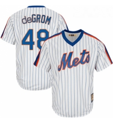 Mens Majestic New York Mets 48 Jacob DeGrom Authentic White Cooperstown MLB Jersey Mens Majestic New York Mets 48 Jacob DeGrom Authentic White Cooperstown MLB Jersey