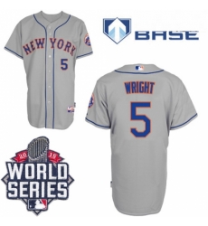 Mens Majestic New York Mets 5 David Wright Authentic Grey Road Cool Base 2015 World Series MLB Jersey Mens Majestic New York Mets 5 David Wright Authentic Grey Road Cool Base 2015 World Series MLB Jersey