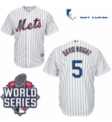 Mens Majestic New York Mets 5 David Wright Authentic White Home Cool Base 2015 World Series MLB Jersey Mens Majestic New York Mets 5 David Wright Authentic White Home Cool Base 2015 World Series MLB Jersey
