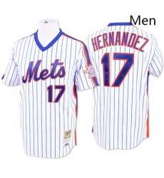 Mens Mitchell and Ness New York Mets 17 Keith Hernandez Authentic WhiteBlue Strip Throwback MLB Jersey Mens Mitchell and Ness New York Mets 17 Keith Hernandez Authentic WhiteBlue Strip Throwback MLB Jersey