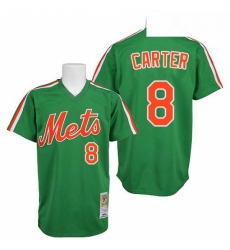 Mens Mitchell and Ness New York Mets 8 Gary Carter Authentic Green 1985 Throwback MLB Jersey Mens Mitchell and Ness New York Mets 8 Gary Carter Authentic Green 1985 Throwback MLB Jersey