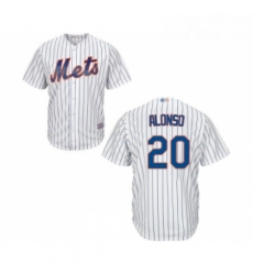 Mens New York Mets 20 Pete Alonso Replica White Home Cool Base Baseball Jersey Mens New York Mets 20 Pete Alonso Replica White Home Cool Base Baseball Jersey