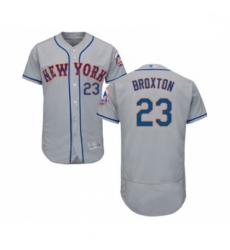 Mens New York Mets 23 Keon Broxton Grey Road Flex Base Authentic Collection Baseball Jersey Mens New York Mets 23 Keon Broxton Grey Road Flex Base Authentic Collection Baseball Jersey