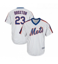 Mens New York Mets 23 Keon Broxton Replica White Alternate Cool Base Baseball Jersey Mens New York Mets 23 Keon Broxton Replica White Alternate Cool Base Baseball Jersey