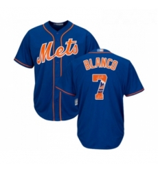 Mens New York Mets 7 Gregor Blanco Authentic Royal Blue Team Logo Fashion Cool Base Baseball Jersey Mens New York Mets 7 Gregor Blanco Authentic Royal Blue Team Logo Fashion Cool Base Baseball Jersey