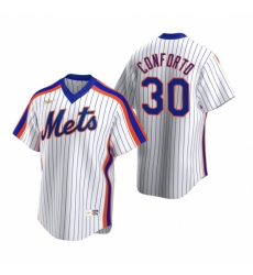 Mens Nike New York Mets 30 Michael Conforto White Cooperstown Collection Home Stitched Baseball Jerse Mens Nike New York Mets 30 Michael Conforto White Cooperstown Collection Home Stitched Baseball Jerse