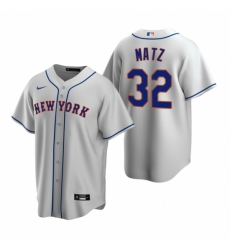 Mens Nike New York Mets 32 Steven Matz Gray Road Stitched Baseball Jerse Mens Nike New York Mets 32 Steven Matz Gray Road Stitched Baseball Jerse