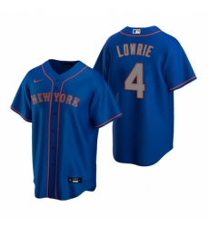 Mens Nike New York Mets 4 Jed Lowrie Royal Alternate Road Stitched Baseball Jersey Mens Nike New York Mets 4 Jed Lowrie Royal Alternate Road Stitched Baseball Jersey