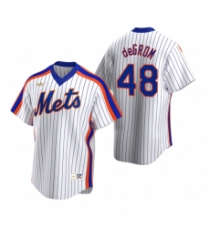 Mens Nike New York Mets 48 Jacob deGrom White Cooperstown Collection Home Stitched Baseball Jerse Mens Nike New York Mets 48 Jacob deGrom White Cooperstown Collection Home Stitched Baseball Jerse