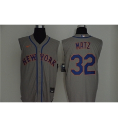 Mets 32 Steven Matz Gray Nike Cool Base Sleeveless Jersey Mets 32 Steven Matz Gray Nike Cool Base Sleeveless Jersey