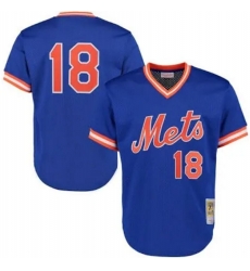 New York Mets #18 Darryl Strawberry Royal Cooperstown Mesh Batting Practice Jersey New York Mets #18 Darryl Strawberry Royal Cooperstown Mesh Batting Practice Jersey