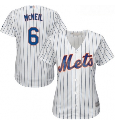 Mets #6 Jeff McNeil White 28Blue Strip Home Women Stitched Baseball Jersey Mets #6 Jeff McNeil White 28Blue Strip Home Women Stitched Baseball Jersey