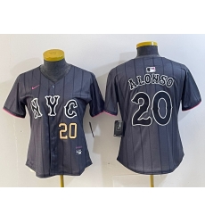 Women New York Mets 20 Pete Alonso Graphite 2024 City Connect Limited Stitched Baseball Jersey 2 2 Women New York Mets 20 Pete Alonso Graphite 2024 City Connect Limited Stitched Baseball Jersey 2 2