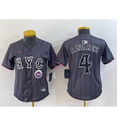 Women New York Mets 4 Francisco Alvarez Graphite 2024 City Connect Limited Stitched Baseball Jersey 2 Women New York Mets 4 Francisco Alvarez Graphite 2024 City Connect Limited Stitched Baseball Jersey 2