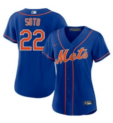 Women New York Mets Juan Soto #22 Blue Cool Base Stitched MLB Jersey Women New York Mets Juan Soto #22 Blue Cool Base Stitched MLB Jersey