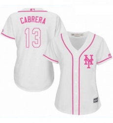 Womens Majestic New York Mets 13 Asdrubal Cabrera Replica White Fashion Cool Base MLB Jersey Womens Majestic New York Mets 13 Asdrubal Cabrera Replica White Fashion Cool Base MLB Jersey
