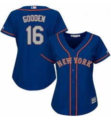 Womens Majestic New York Mets 16 Dwight Gooden Replica Royal Blue Alternate Road Cool Base MLB Jersey Womens Majestic New York Mets 16 Dwight Gooden Replica Royal Blue Alternate Road Cool Base MLB Jersey