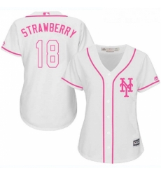 Womens Majestic New York Mets 18 Darryl Strawberry Replica White Fashion Cool Base MLB Jersey Womens Majestic New York Mets 18 Darryl Strawberry Replica White Fashion Cool Base MLB Jersey