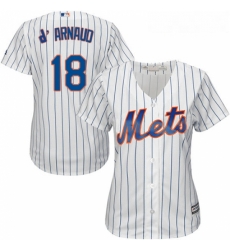 Womens Majestic New York Mets 18 Travis dArnaud Replica White Home Cool Base MLB Jersey Womens Majestic New York Mets 18 Travis dArnaud Replica White Home Cool Base MLB Jersey